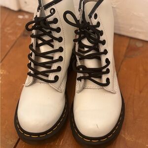 White Dr Marten boots